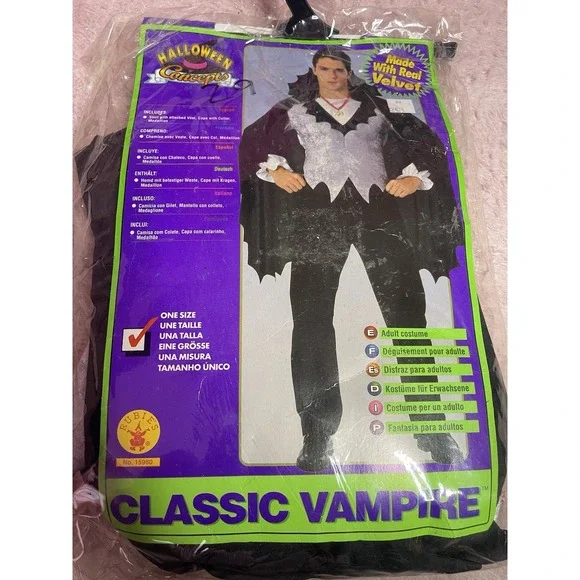 Classic Vampire Adult Men Costume‎ Standard/one Size - Picture 2 of 5